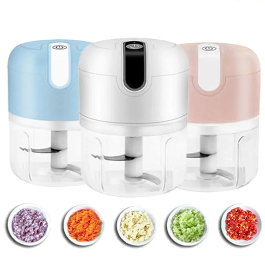 Electric Mini Garlic Vegetable Chopper Portable Chopper Multi Function Meat Grinder Masher Machine  USB Charging