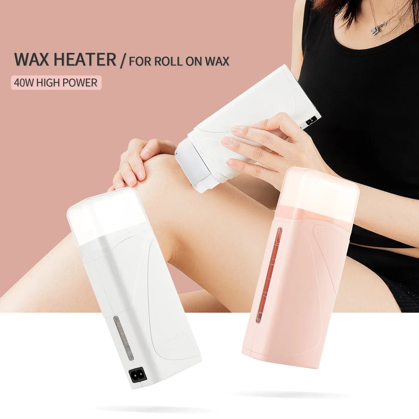 40W Portable Wax Roller Machine Electric Wax Warmer Depilatory Wax Heater Waxing Leg Warmer Hair Removal Roll on Wax for Body