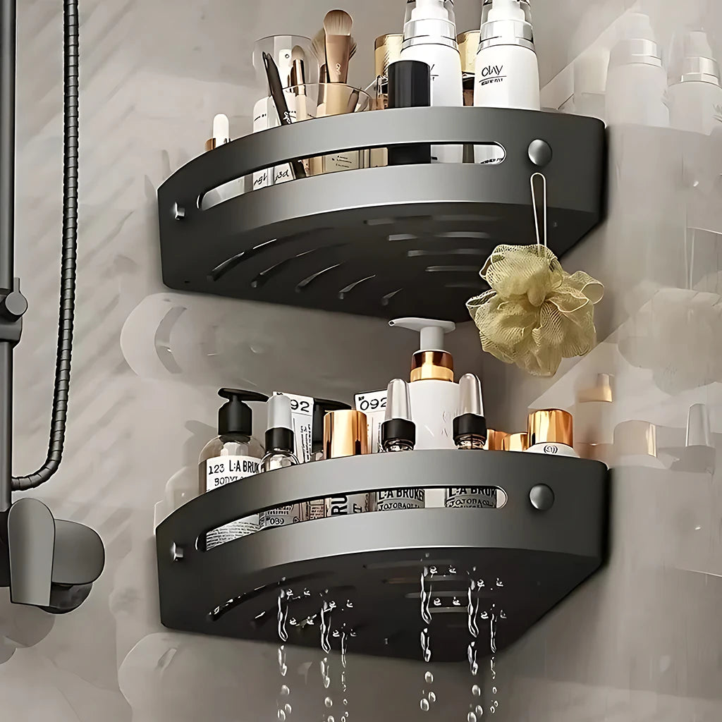 2PCS Bathroom Shelves Kitchen Storage Organizer Plastic Shampoo Rack Shower Shelf