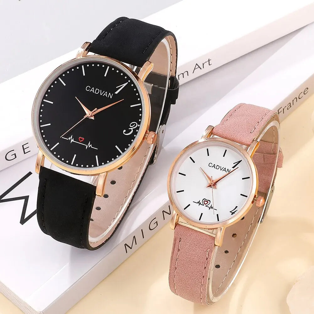 4pcs Set Minimalist Couple Quartz Watch Fancy Women Watches Jewelry Sophisticated And Stylish Women Wristwatches