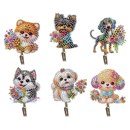 Bird Wooden Diamond Art Hanging Hooks with 3 Hooks Rhinestone Painting Coat Hook DIY Diamond Painting Art Hooks