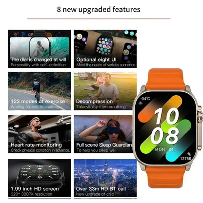 Xiaomi T900 Ultra 2 Smart Watch Men 49mm Series 8 "AMOLED Screen NFC Compass Waterproof Ultra 8 Smartwatch