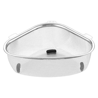 Kitchen Sink Drain Basket Stainless Steel Triangle Water Basin Strainer Food Debris Waste Drainier Storage Organizer for Home